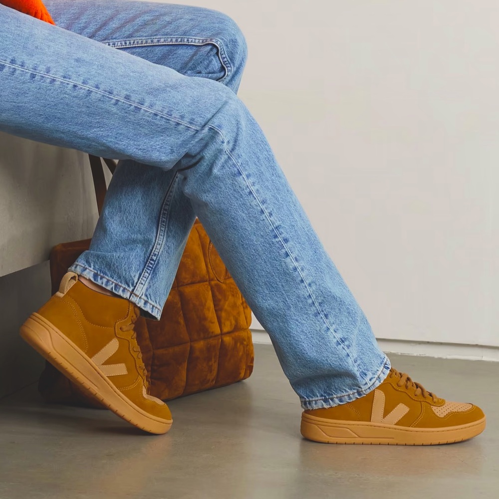 Veja V-15 Nubuck High Top Sneakers